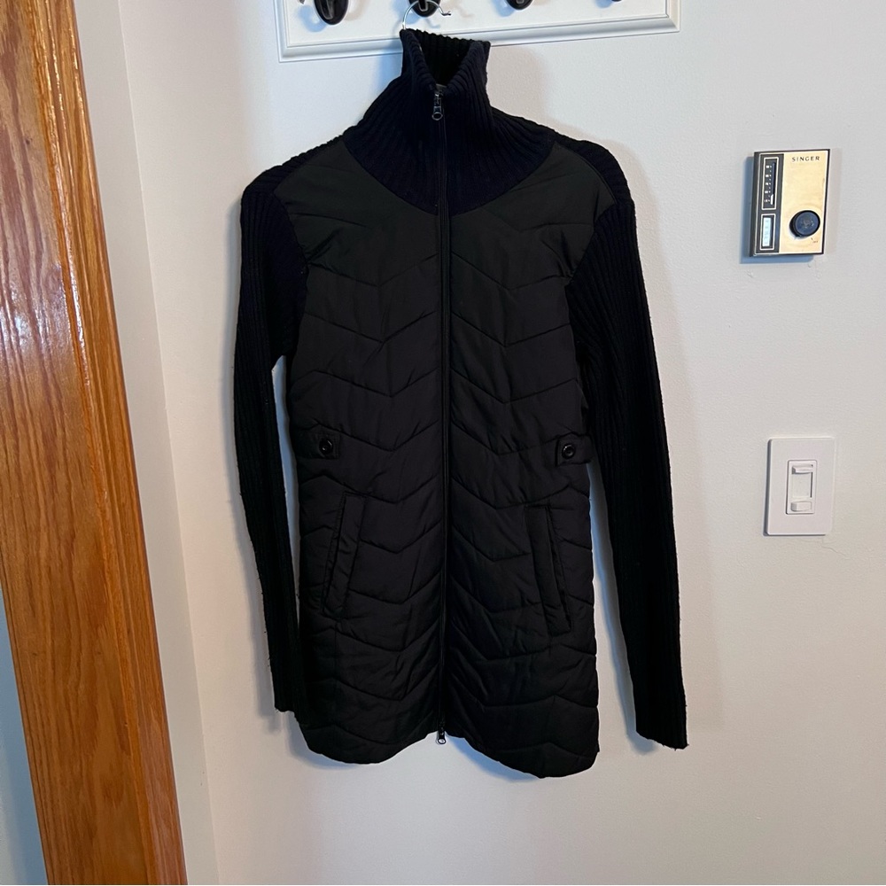 Black stretchy sweater jacket